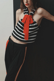 Hellessy Kris Knit in Black Stripe/Red