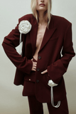 Hellessy Trent Blazer in Bordeaux/Ecru