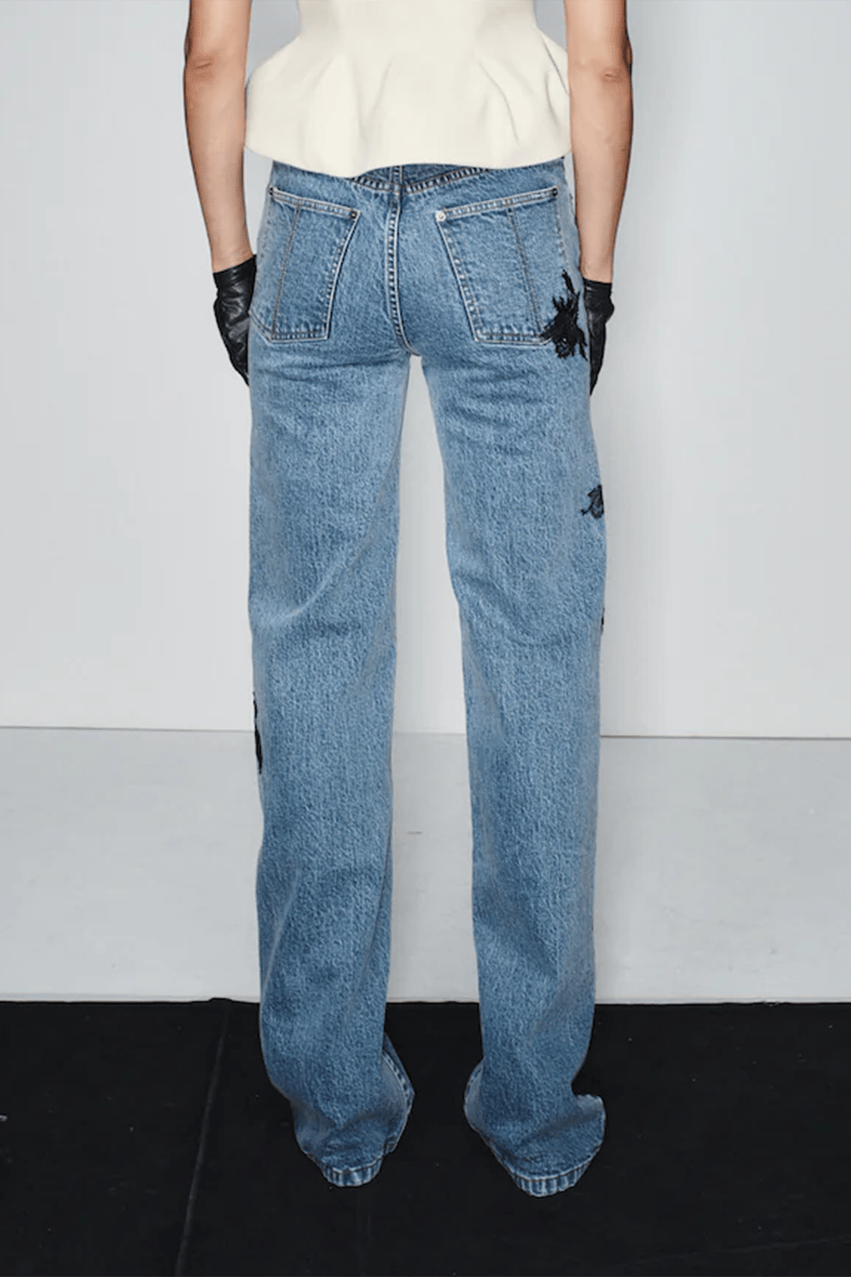 Hellessy Zion Jeans in Dark Stone Wash//Black