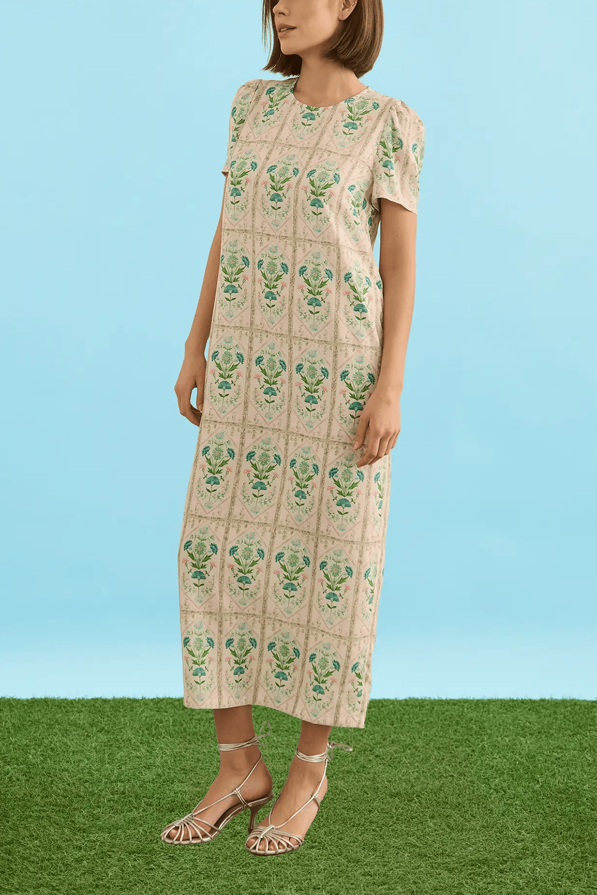 Valerie Dess in Pink Trellis Hampden Clothing Valerie Dess in Pink Trellis Hampden Clothing