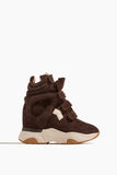 Isabel Marant Balskee Sneaker in Chocolate/Milky White
