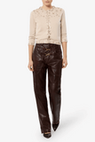 Isabel Marant Amaria Sequins Top in Beige