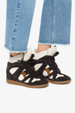 Isabel Marant Bekett Ring Sneaker in Faded Black/Chalk