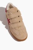 Isabel Marant Low Top Sneakers Beth Low Top Sneaker in Toffee/Red Isabel Marant Beth Low Top Sneaker in Toffee/Red