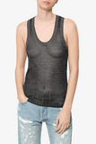 Isabel Marant Cevara Tank in Black/Silver