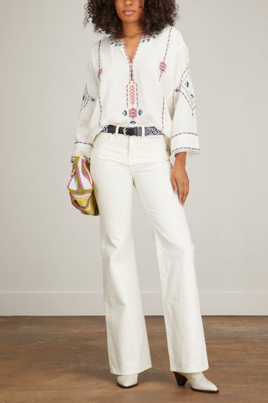 Isabel Marant Tops Clarisa Top in Ecru Isabel Marant Clarisa Top in Ecru