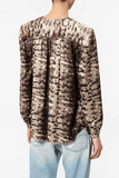 Isabel Marant Laraya Silk Top in Beige
