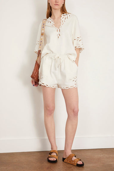 Etoile Isabel Marant Shorts Safa Shorts in White Isabel Marant Safa Shorts in White