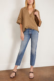Etoile Isabel Marant Tops Shana Top in Light Khaki Isabel Marant Shana Top in Light Khaki