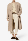 Pilda Herringbone Coat in Beige