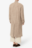 Pilda Herringbone Coat in Beige