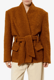 Syndra Boucle Jacket in Caramel