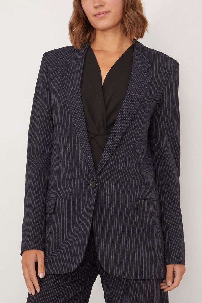 Isabel Marant Omelia Blazer in Midnight Blue/Ecru – Hampden Clothing