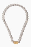 ivi Kelly Metal Bead Necklace in Silver