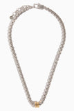 ivi Slot Charm Necklace in Silver Gold