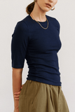 Jamie Haller The Rib Elbow Crew in Navy