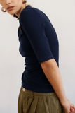 Jamie Haller The Rib Elbow Crew in Navy