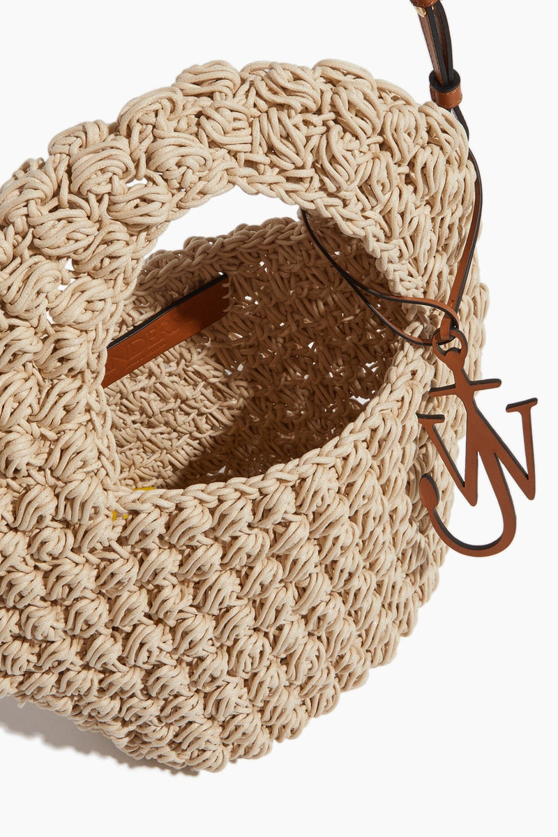 CHLOÉ Woody small leather-trimmed raffia basket bag | NET-A-PORTER