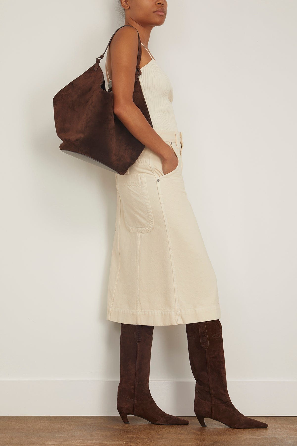 Khaite Tall Boots Dallas Knee High Boot in Coffee Khaite Dallas Knee High Boot in Coffee