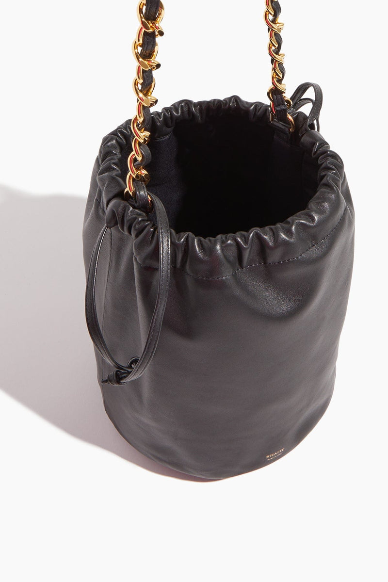 Khaite Aria Medium Bucket Bag in Black – Hampden Clothing