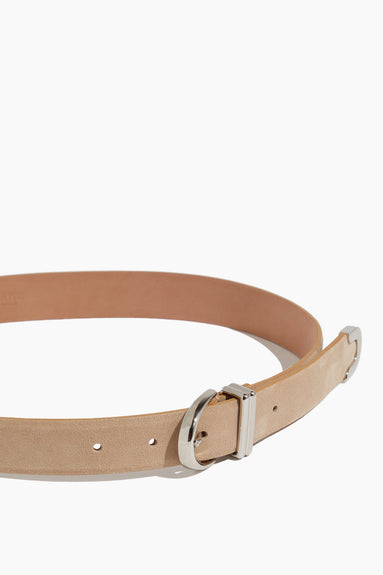 Khaite Belts Bambi Skinny Belt with Silver Hardware in Nude Khaite Bambi Skinny Belt with Silver Hardware in Nude