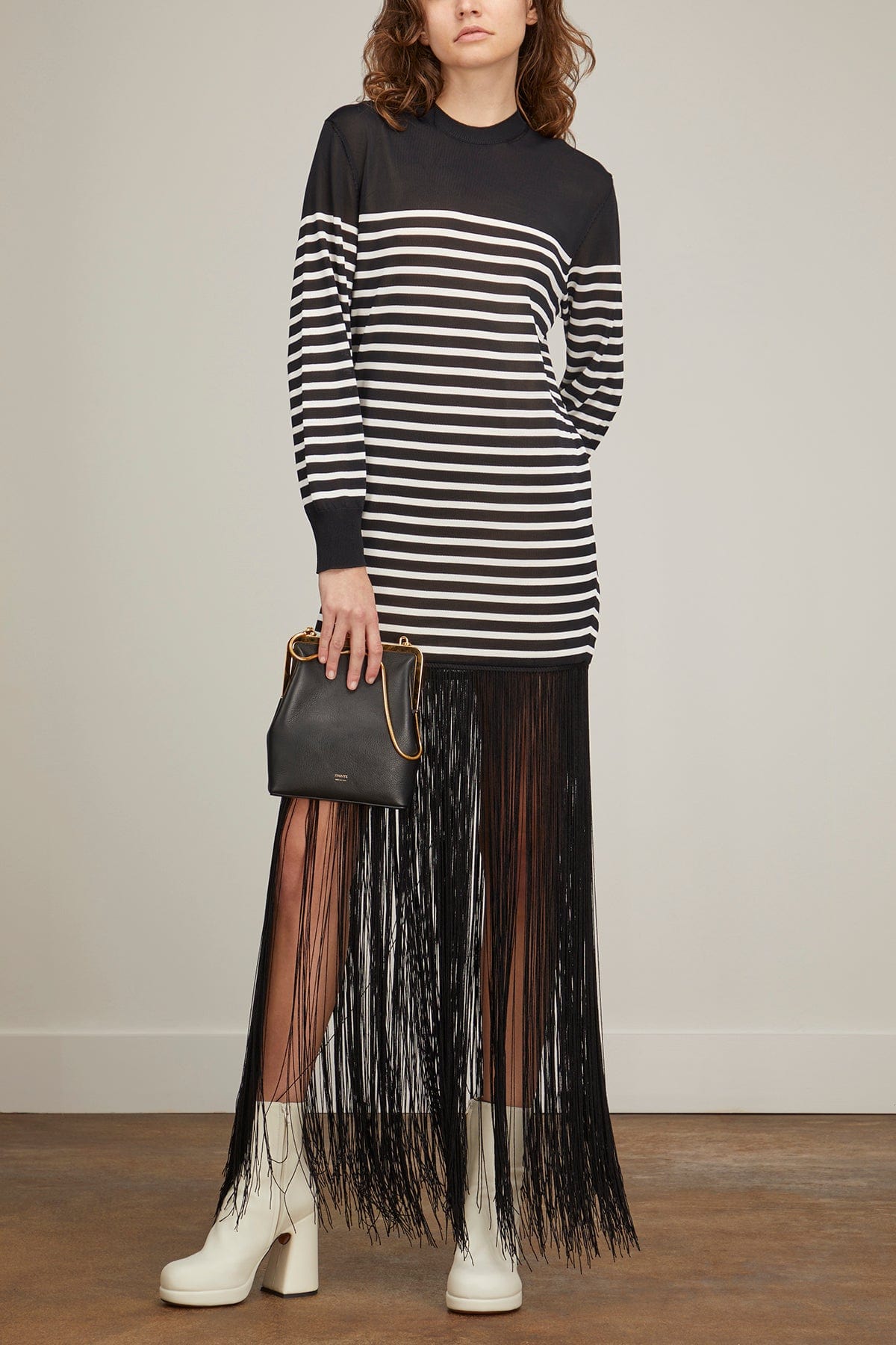 Khaite Dresses Torino Dress in Black/Ivory Stripe Khaite Torino Dress in Black/Ivory Stripe