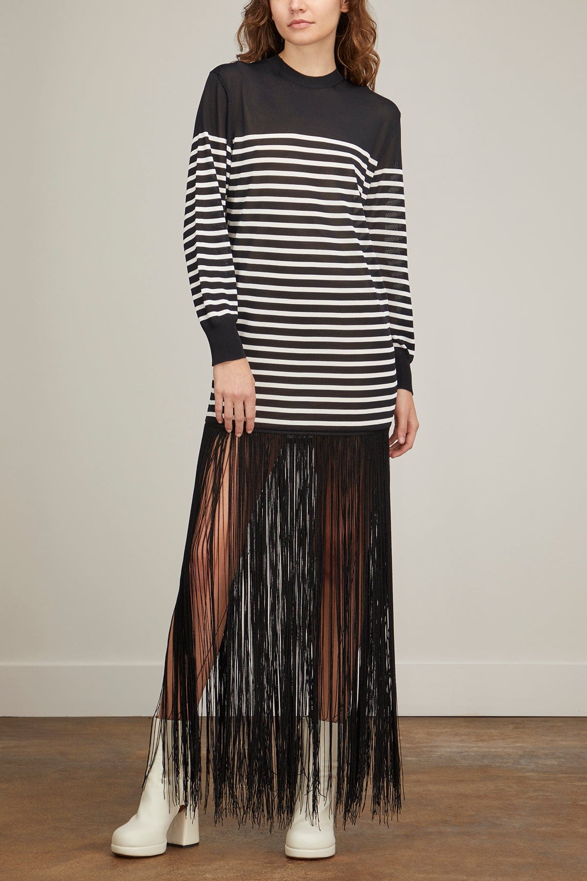 Khaite Dresses Torino Dress in Black/Ivory Stripe Khaite Torino Dress in Black/Ivory Stripe