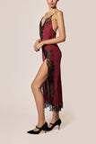 Kiki De Montparnasse Giselle Midi Slip Dress in Brick Dust