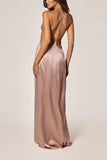 Kiki De Montparnasse Soie T-Back Gown in Buff