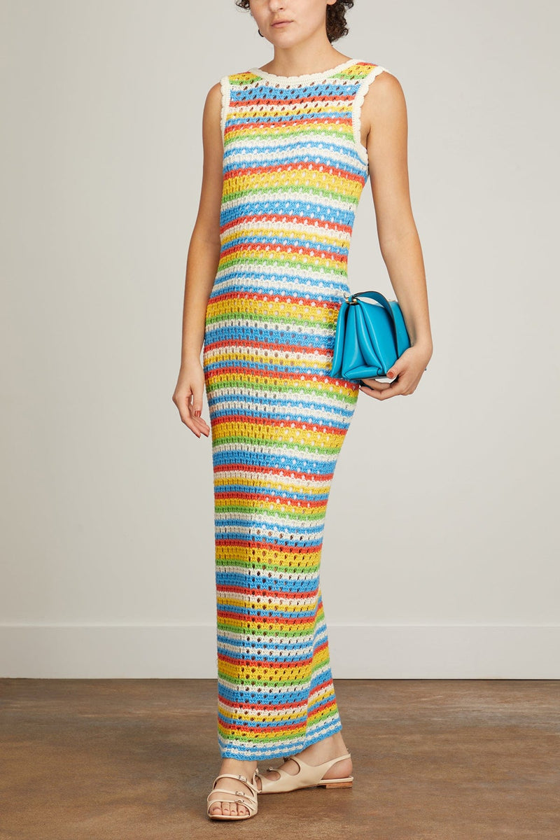 Kitri Bunty Knit Dress in Blue Multi Stripe – Hampden Clothing