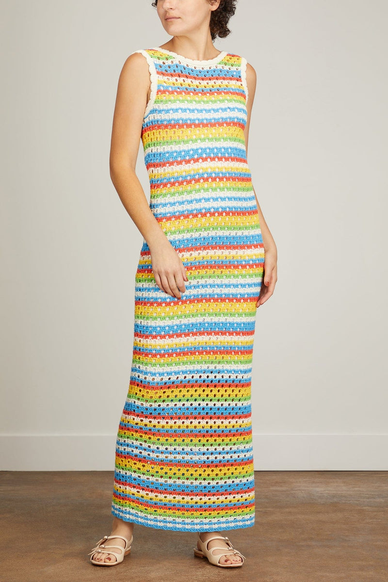 Kitri Bunty Knit Dress in Blue Multi Stripe – Hampden Clothing
