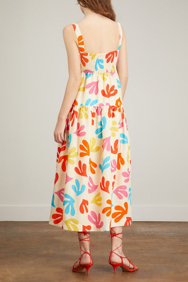 Kitri Casual Dresses Rae Leaf Print Sun Dress in Multi Leaf Kitri Rae Leaf Print Sun Dress in Multi Leaf