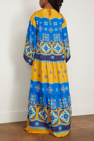 La Double J Dresses Vesta Dress in Tiles Degrade Placed Giallo La Double J Vesta Dress in Tiles Degrade Placed Giallo