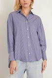 LAFATA Tops Frankie Crystal Stripe Shirt in Navy/White LAFATA Frankie Crystal Stripe Shirt in Navy/White