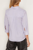 LAFATA Tops Twilo Crystal Stripe Shirt in Lilac/Salmon LAFATA Twilo Crystal Stripe Shirt in Lilac/Salmon