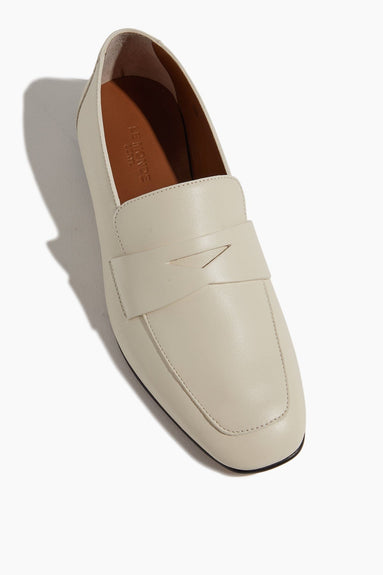 Le Monde Beryl Loafers Soft Loafer Placket in Ecru Leather Le Monde Beryl Soft Loafer Placket in Ecru Leather