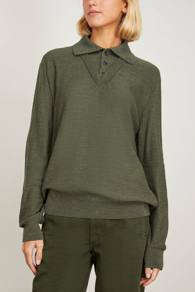 Lemaire Tops Trompe L'oeil Jumper in Ivy Green Lemaire Trompe L'oeil Jumper in Ivy Green