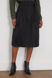 Lemaire Skirts Pleated Belted Skirt in Black Lemaire Pleated Belted Skirt in Black