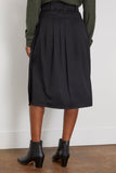 Lemaire Skirts Pleated Belted Skirt in Black Lemaire Pleated Belted Skirt in Black