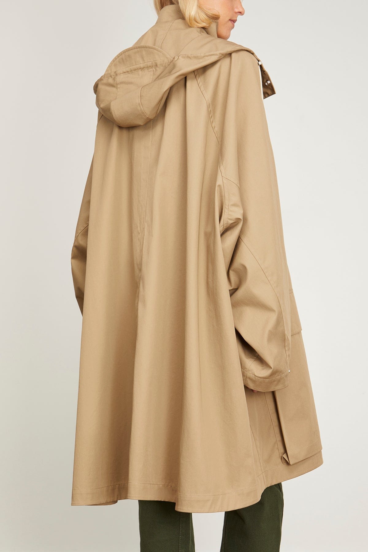 Lemaire Coats Raincoat with Detachable Hood in Greige Lemaire Raincoat with Detachable Hood in Greige