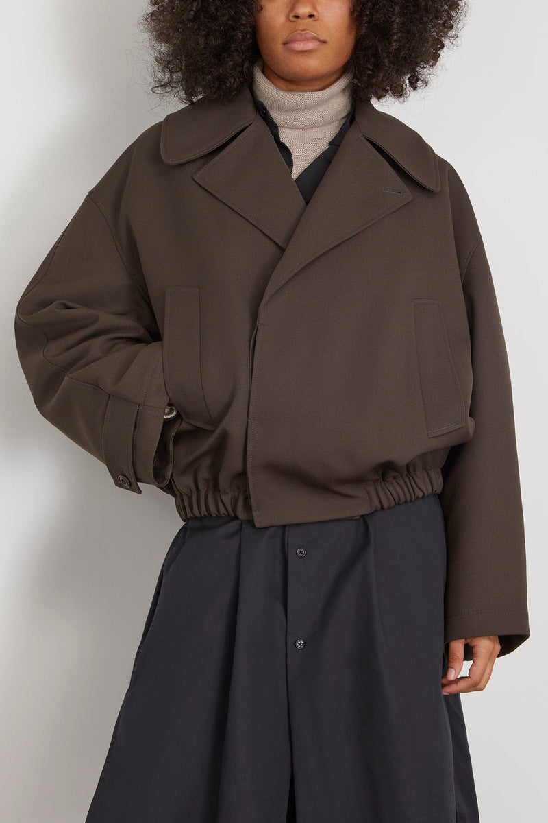 Lemaire Short Trench Blouson in Dark Brown – Hampden Clothing