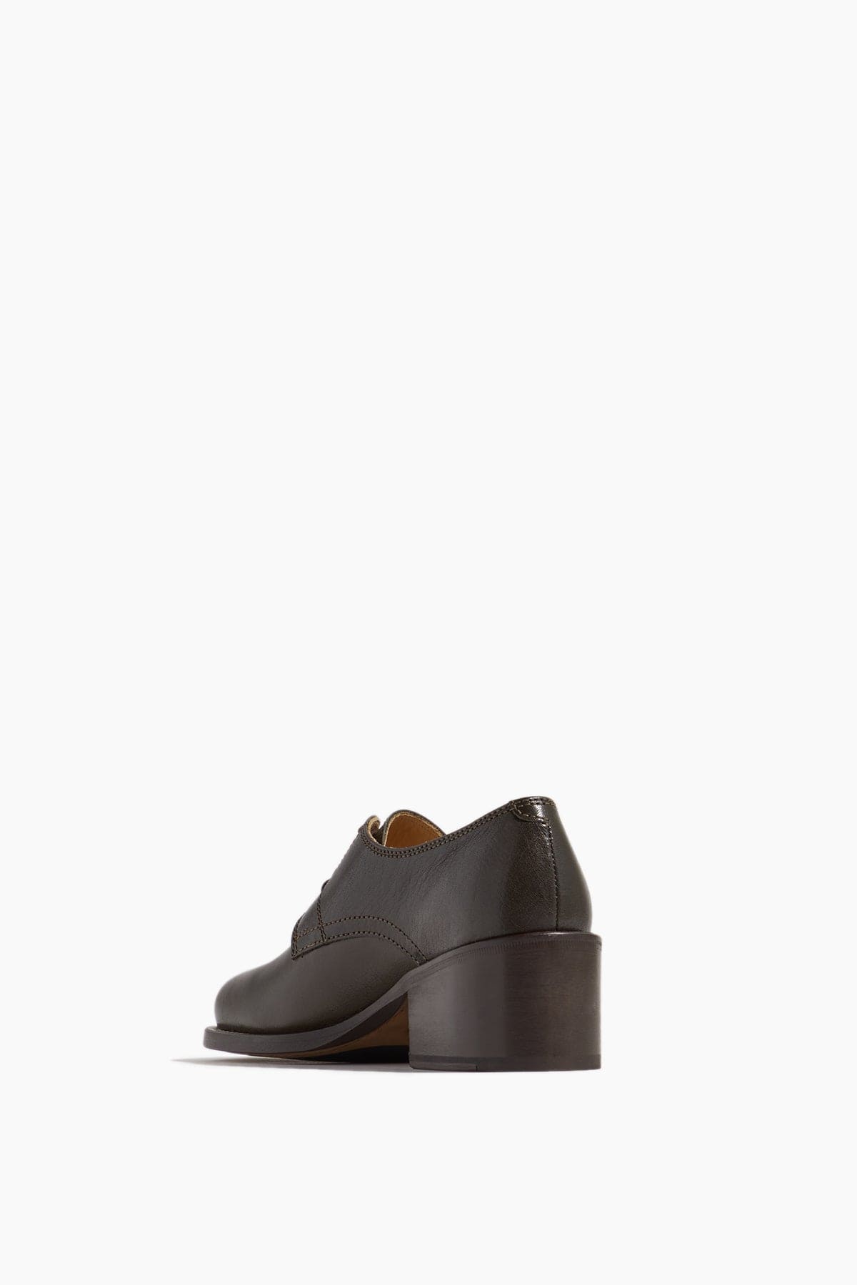 Lemaire Loafers Heeled Square Derby in Forest Brown