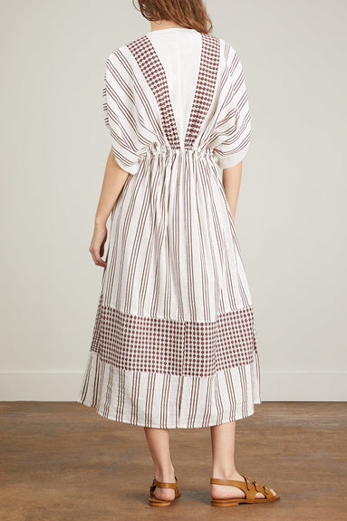 Lemlem Casual Dresses Tigist Plunge Neck Dress in Earth Lemlem Tigist Plunge Neck Dress in Earth