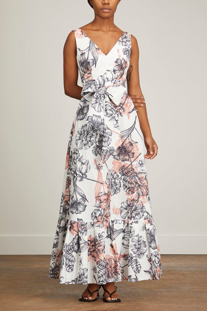 Extraordinary ball page Leo Lin Elodie V-Neck Maxi Dress in Harmony Print in Ming – Hampden Clothing