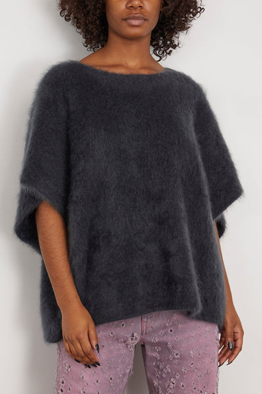 Lisa Yang Sweaters Fie Cape in Ink Brushed Lisa Yang Fie Cape in Ink Brushed