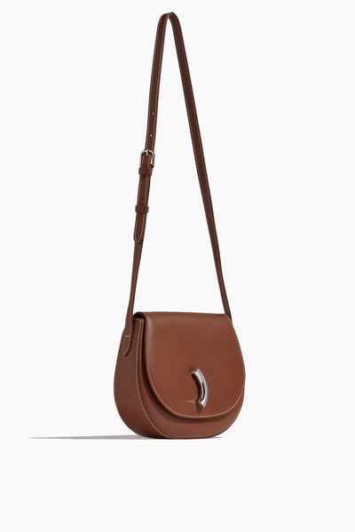 Little Liffner Cross Body Bags Maccheroni Saddle Bag in Chestnut Leather Little Liffner Maccheroni Saddle Bag in Chestnut Leather