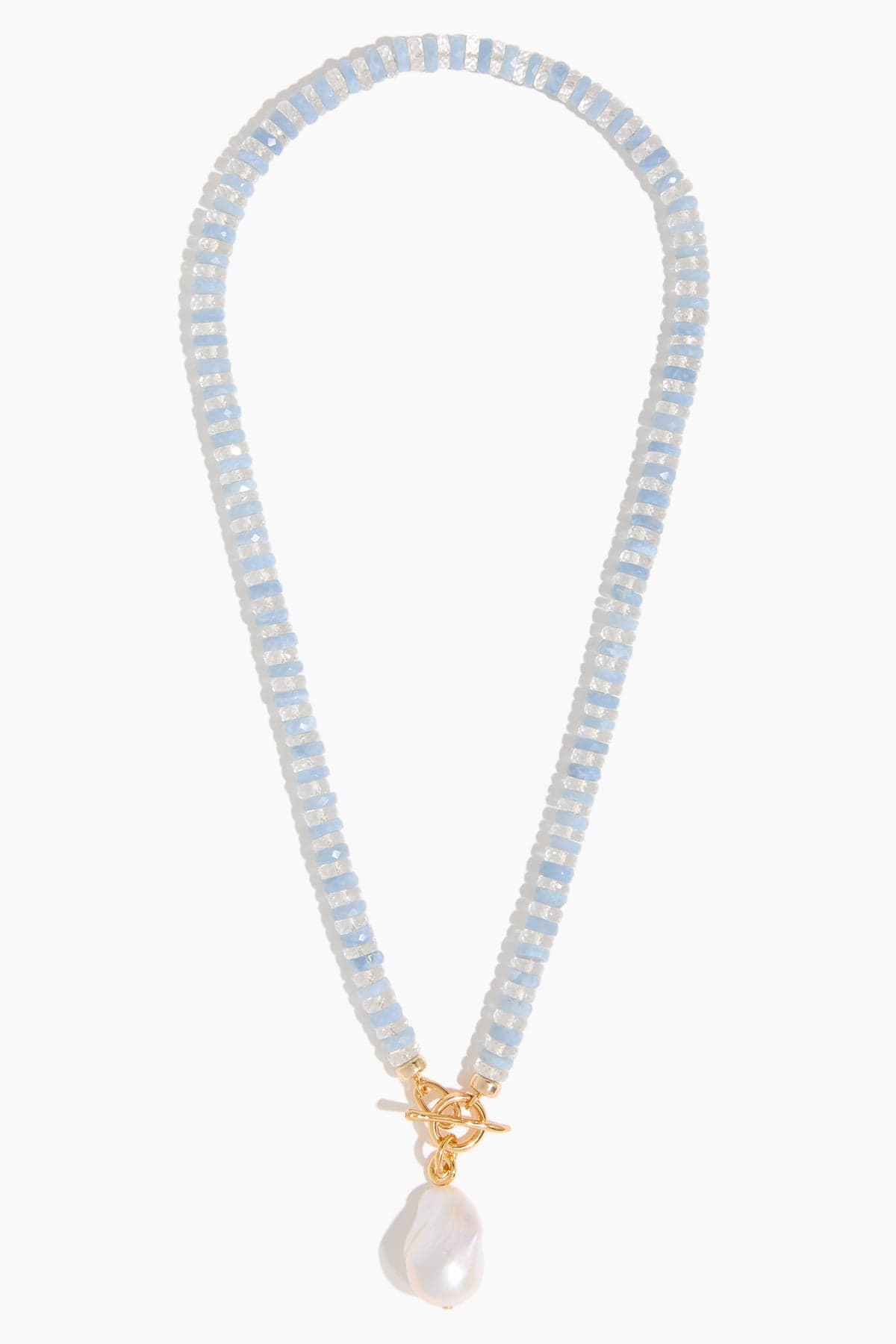 Lizzie Fortunato Pearl Isle Necklace in Mist Blue