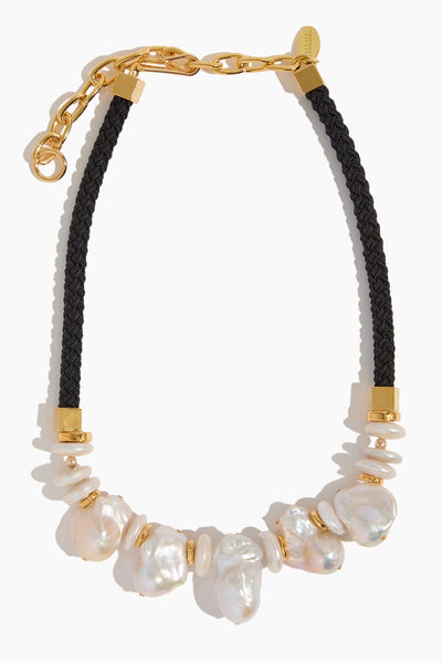 Lizzie Fortunato Necklaces Plaza Pearl Collar in Black Lizzie Fortunato Plaza Pearl Collar in Black