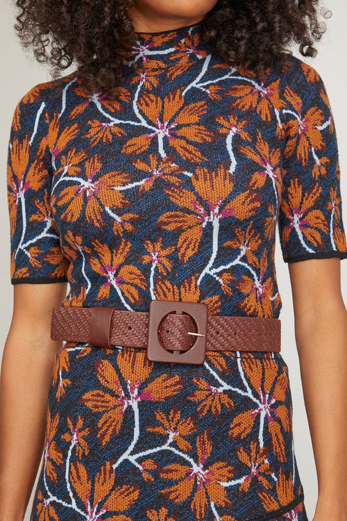 Lizzie Fortunato Belts Agnes Belt in Woven Espresso Brown Lizzie Fortunato Agnes Belt in Woven Espresso Brown