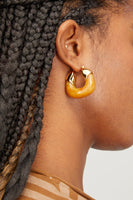 Lizzie Fortunato Earrings Organic Hoops in Tan Lizzie Fortunato Organic Hoops in Tan
